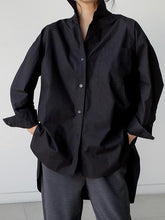 Loose Back-Designed Cropped Simple Shirt